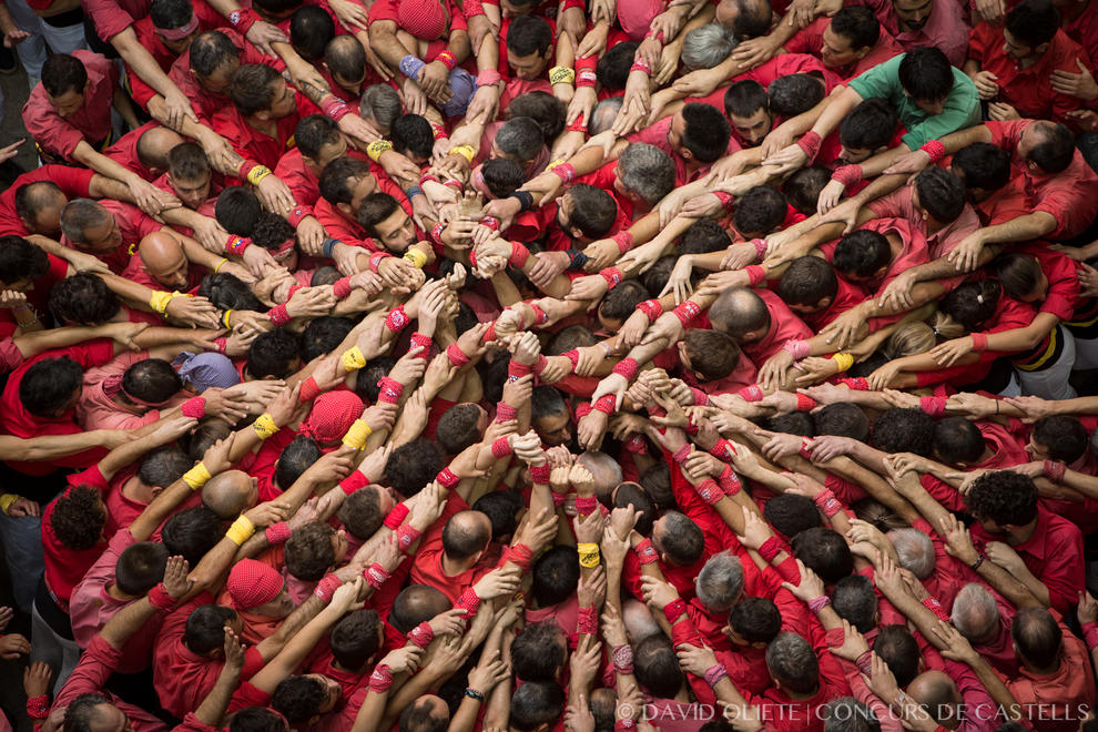 Castellers from the top