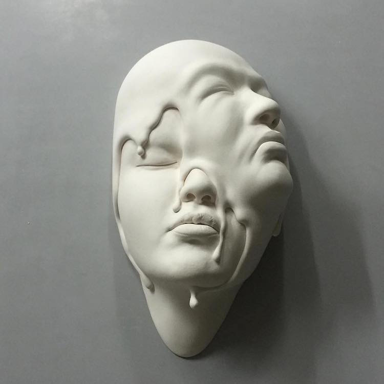 Example of contemporary ceramics of two faces