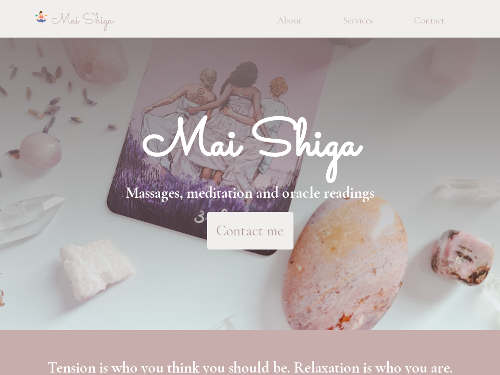 Landing page demo for yoga business