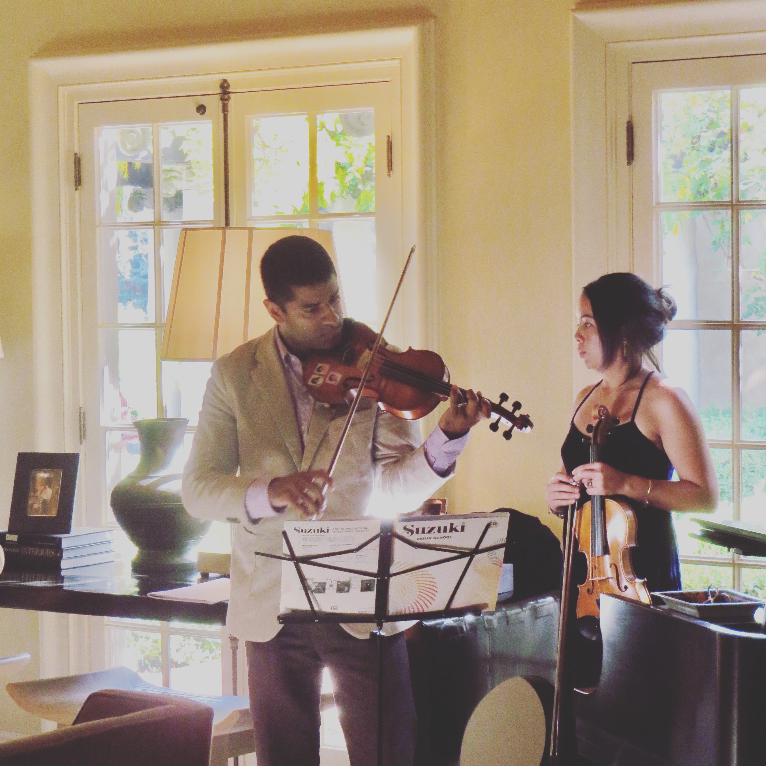 Vijay playing at the recital