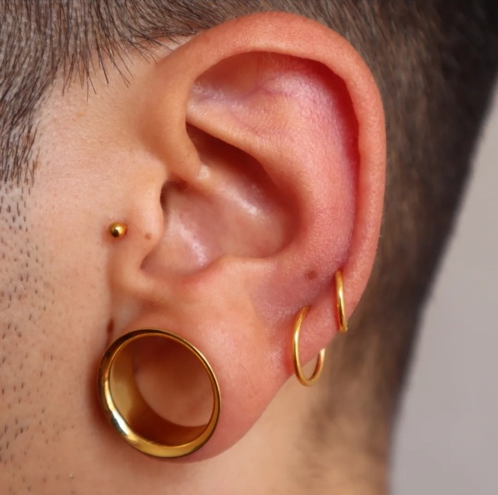 ear with piercing