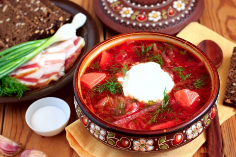 Ukrainian red borsch