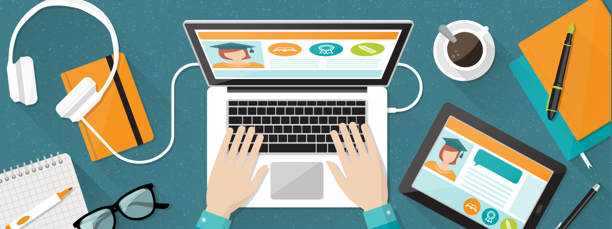 hands working on the computer