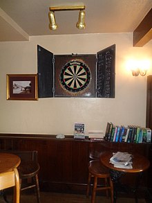 Steeldart-Dartboard in a public bar