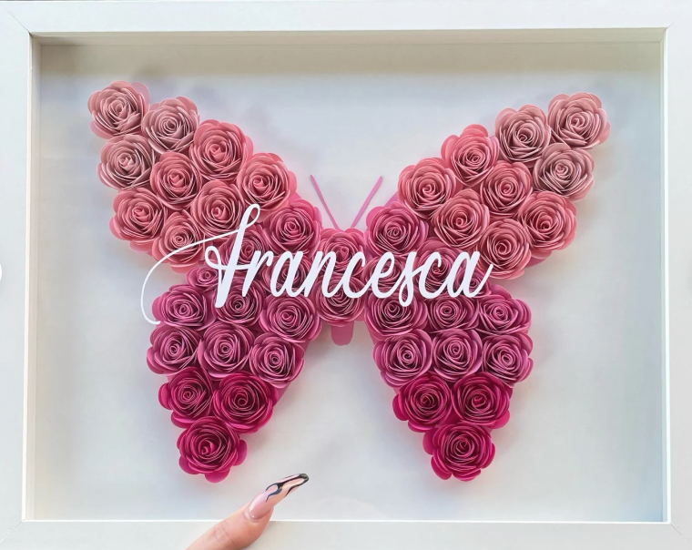 Wedding paper flower box