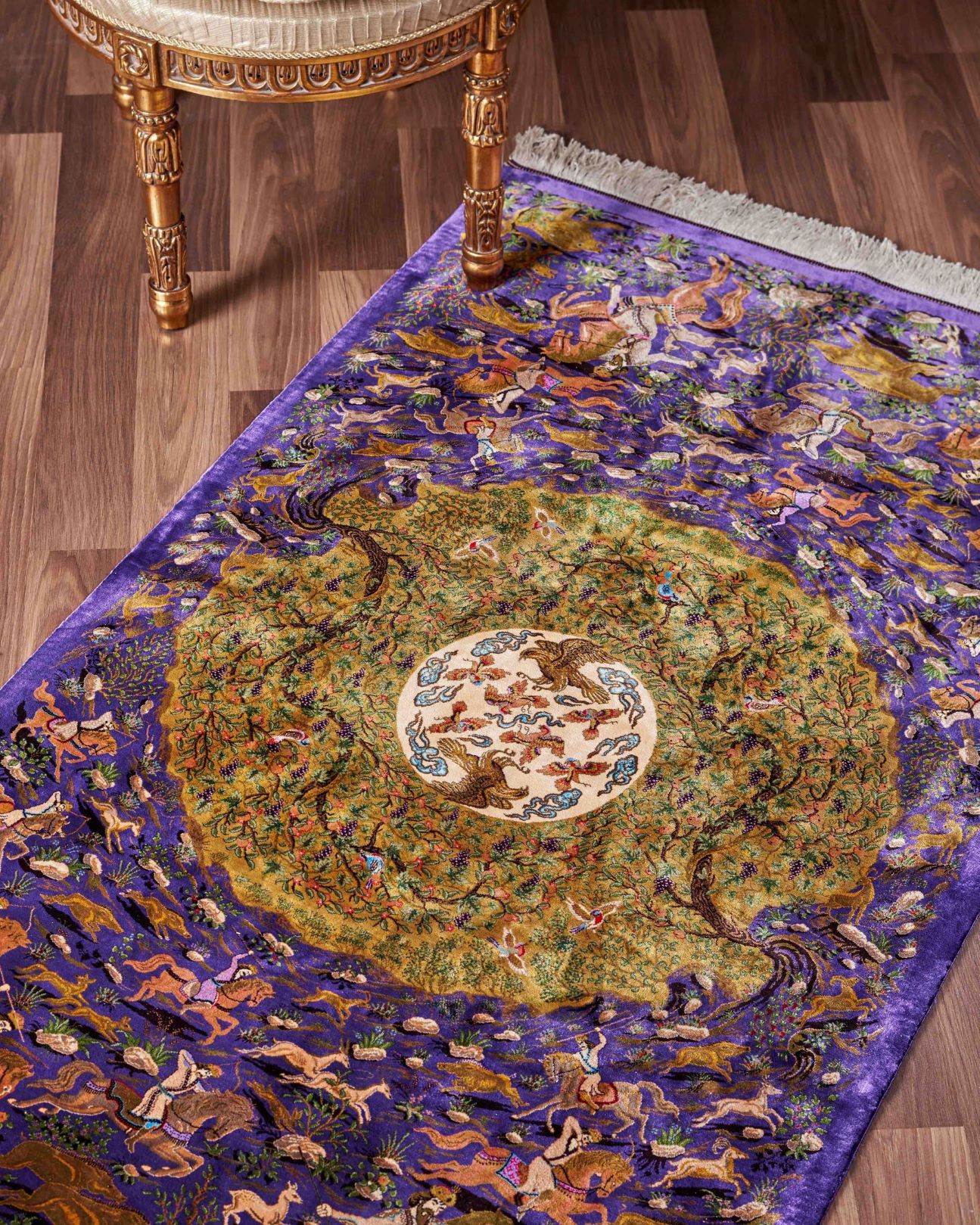 violet hunt silk rug