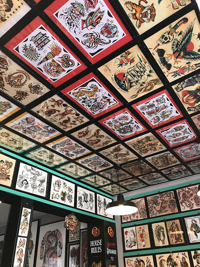 a decorated tattoo studio