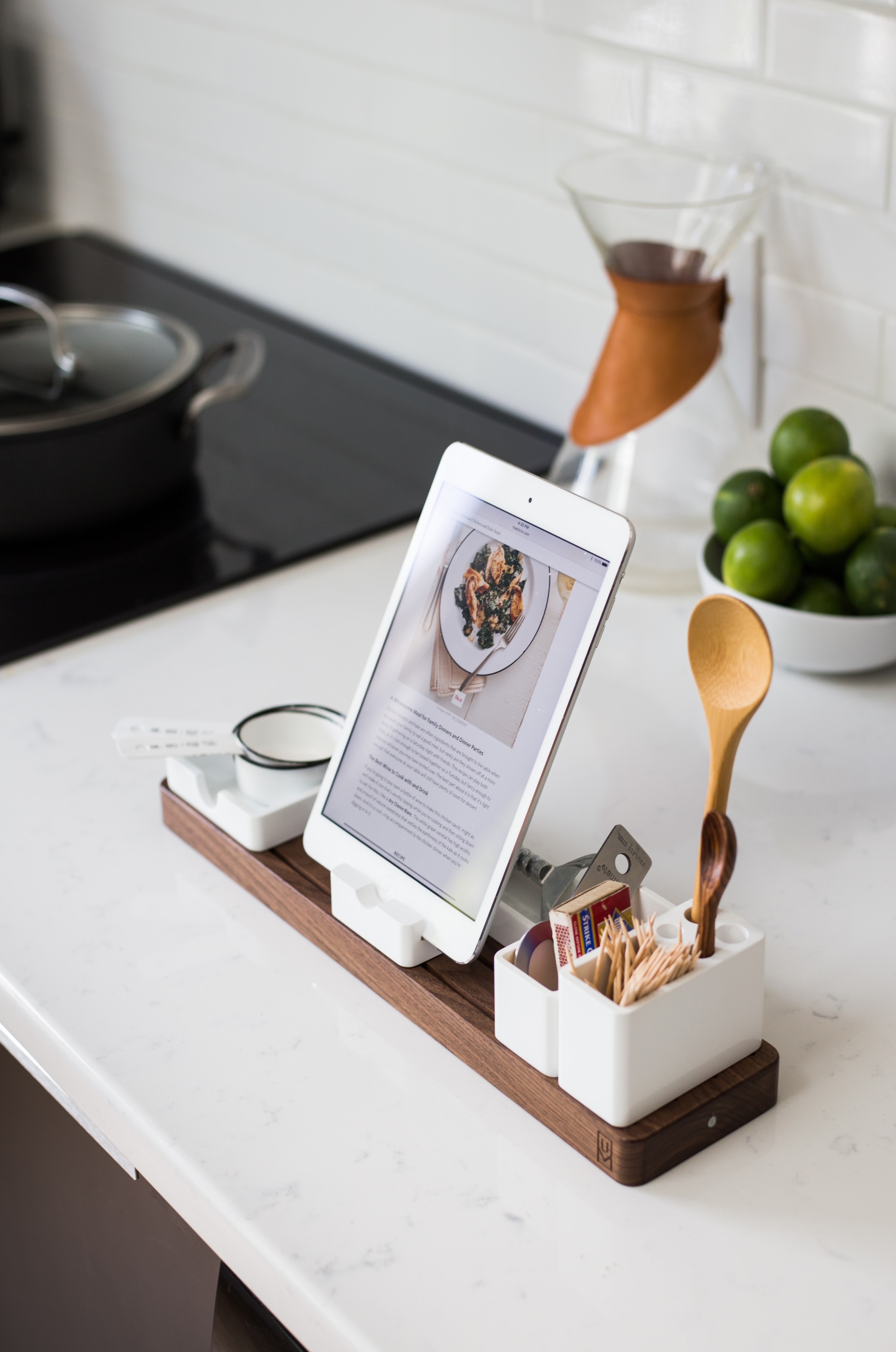 iPad with recipes