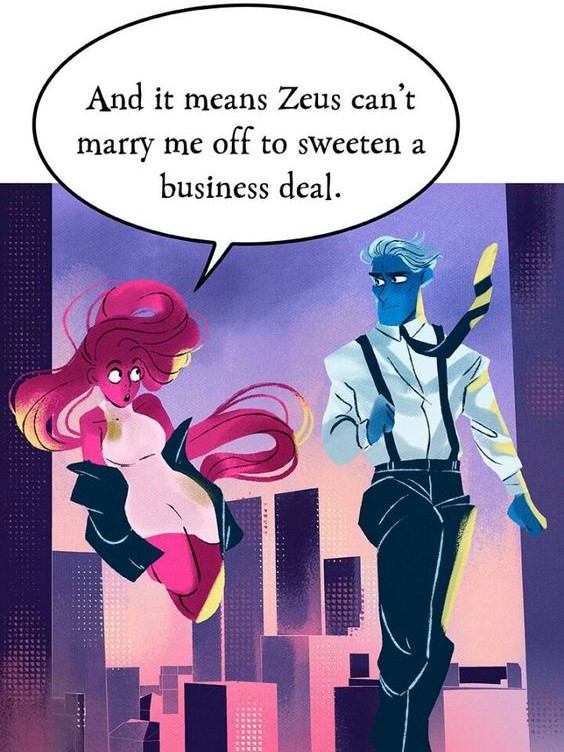 comic panel of the webtoon Lore Olympus