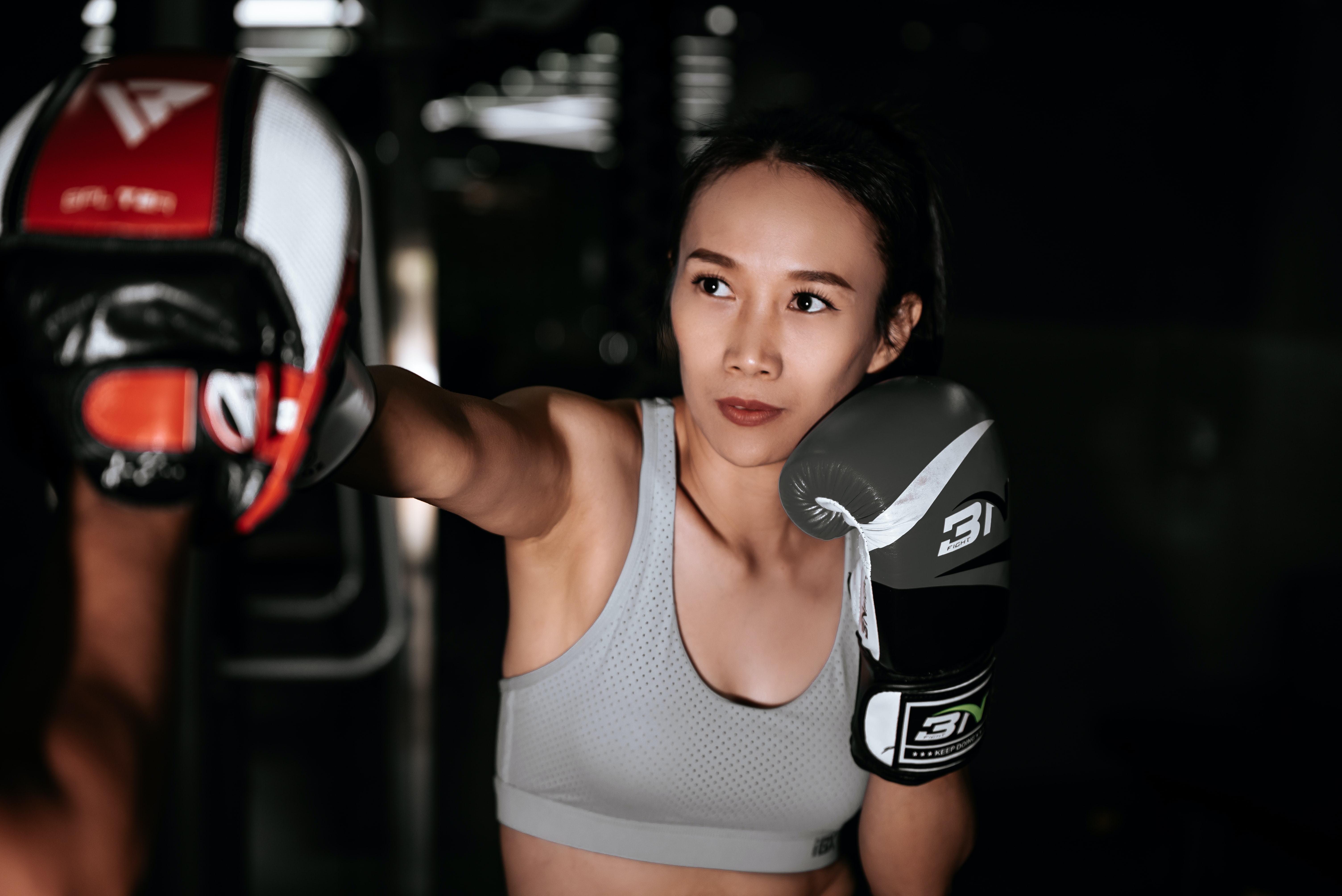 Boxing woman