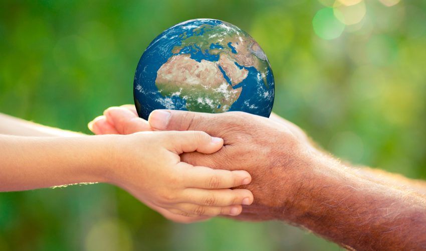 Planet Earth in hands