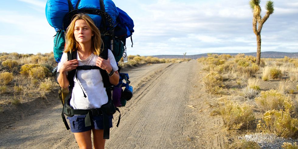 Girl backpacking