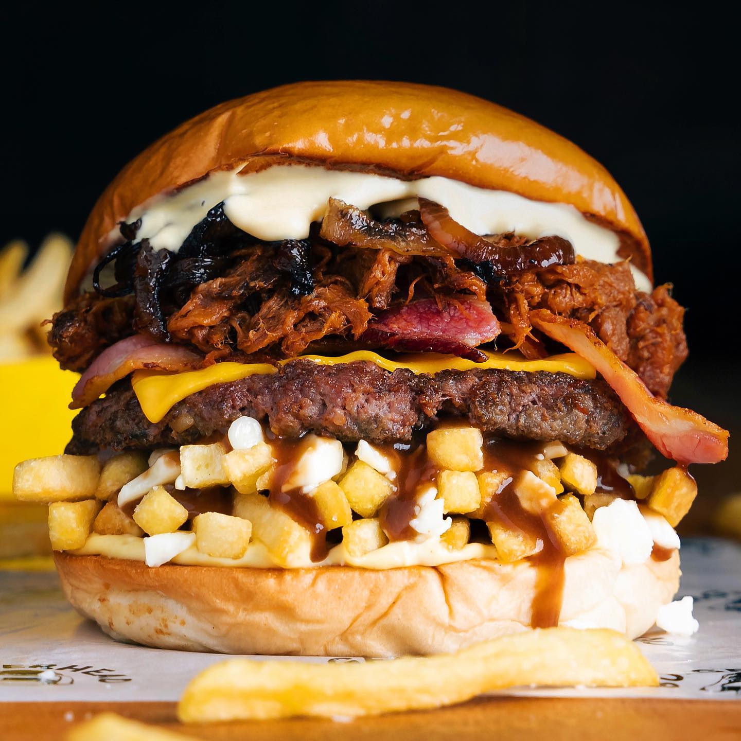 The Blame Canada burger from BL Burgers Sydney