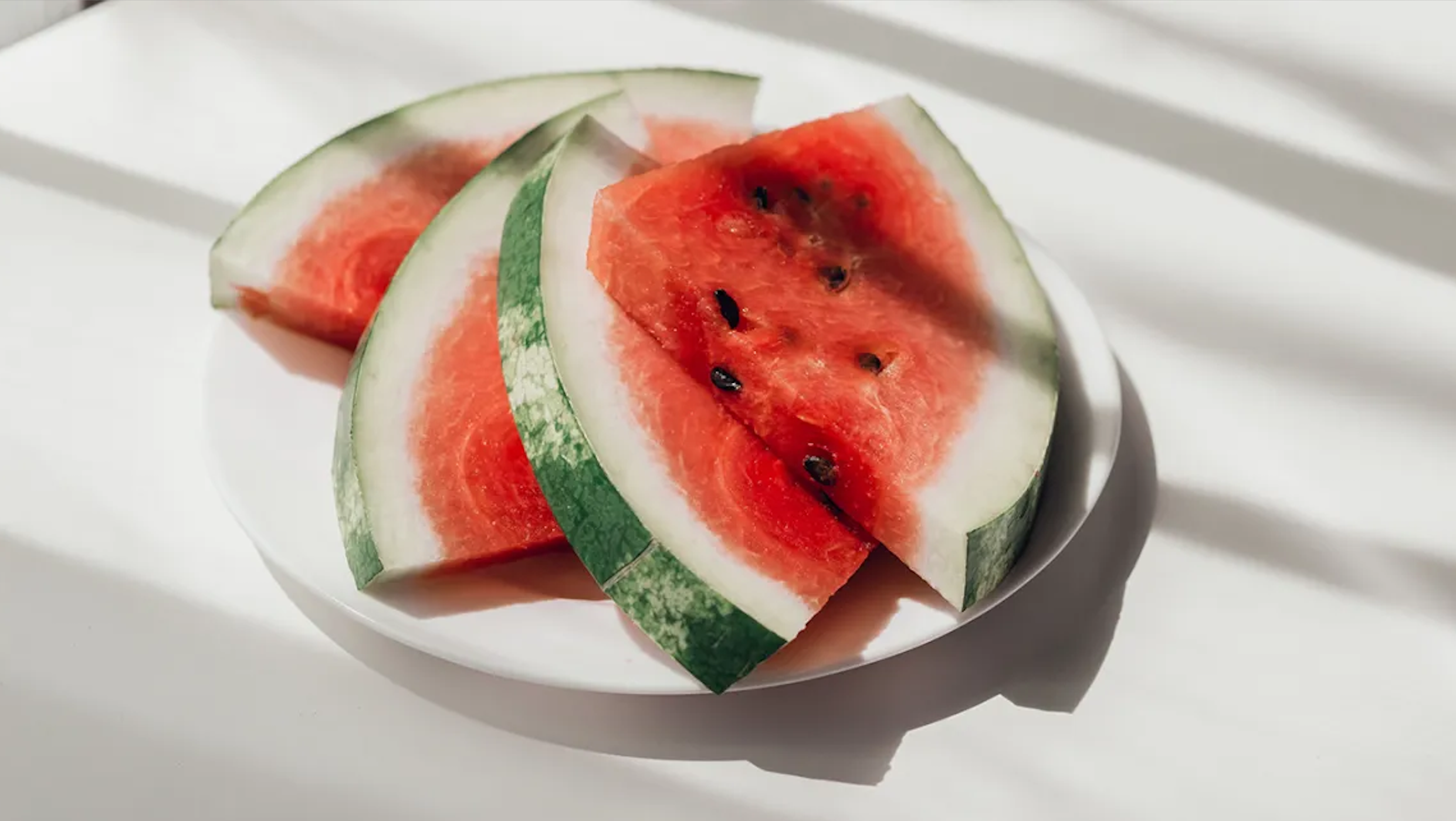 Sliced watermelon