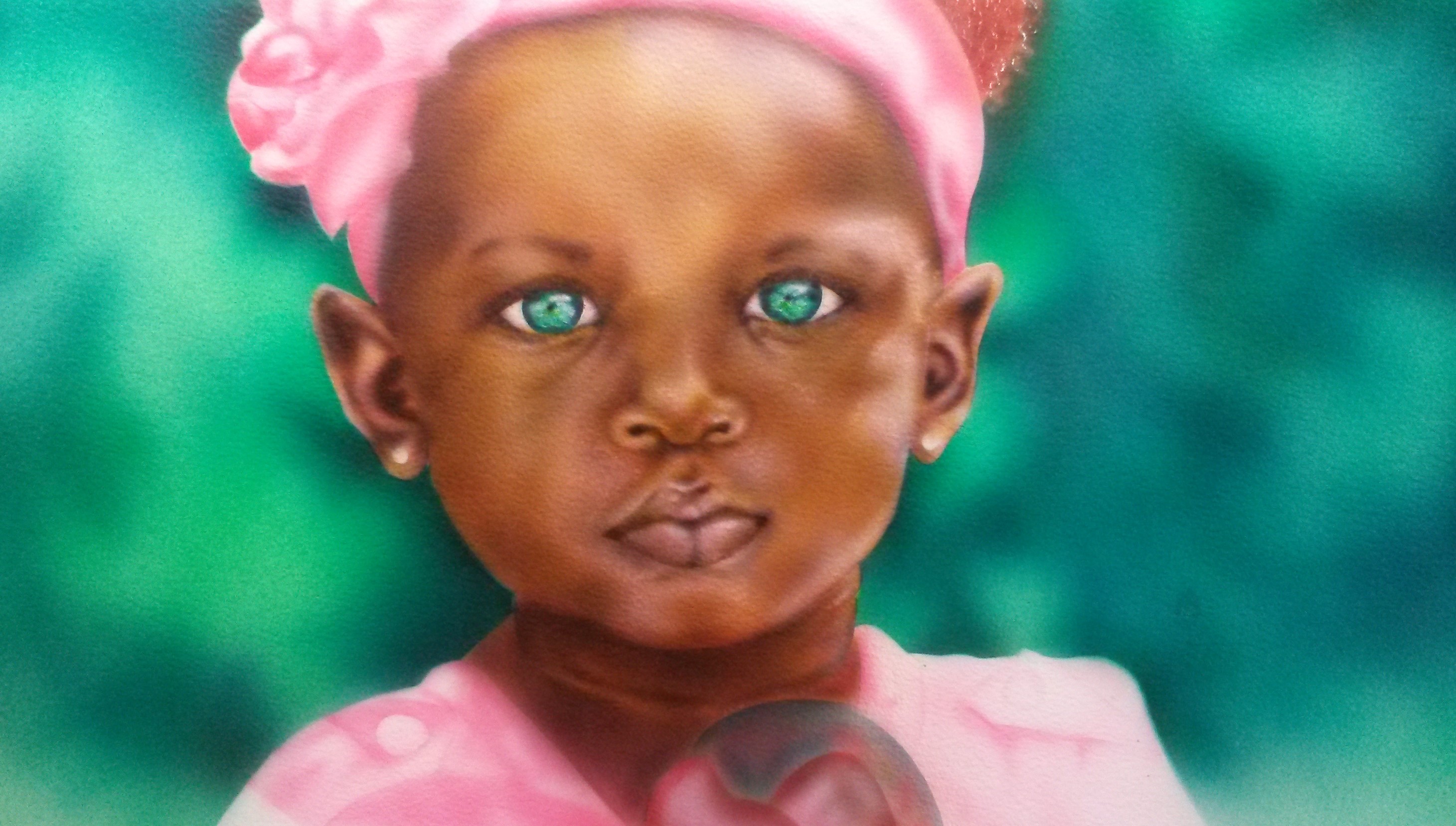 Girl with green eyes