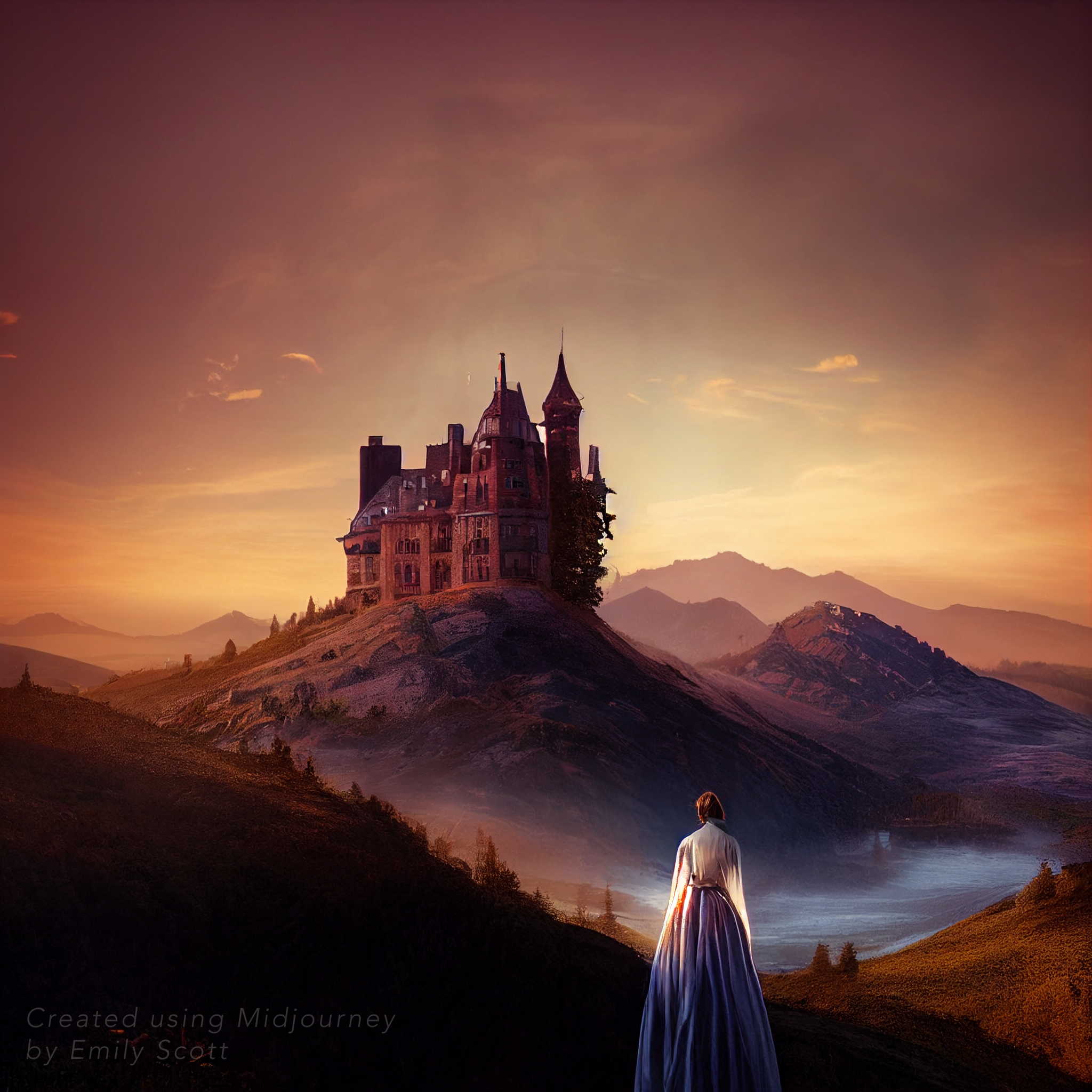 AI-generated artwork created by Emily Scott using Midjourney