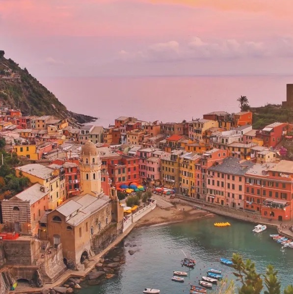 Sea side city in Italy