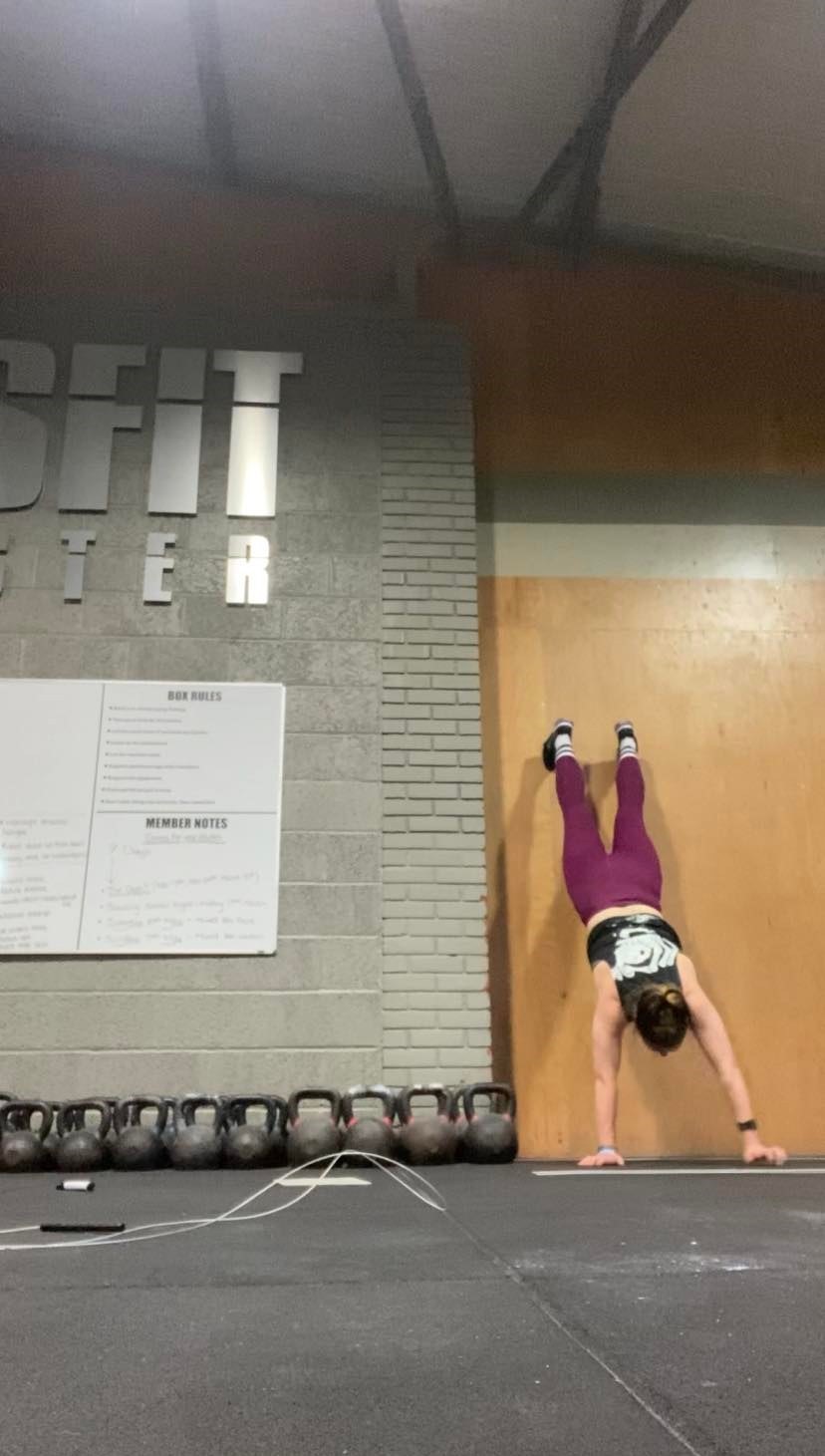 Kerry doing wall walks - open practice