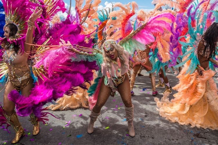 Carnival Revellers in Trinidad and Tobago