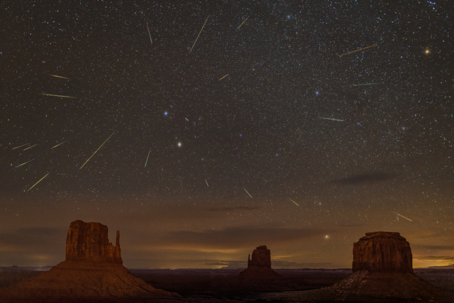 Comets in Monument Valley