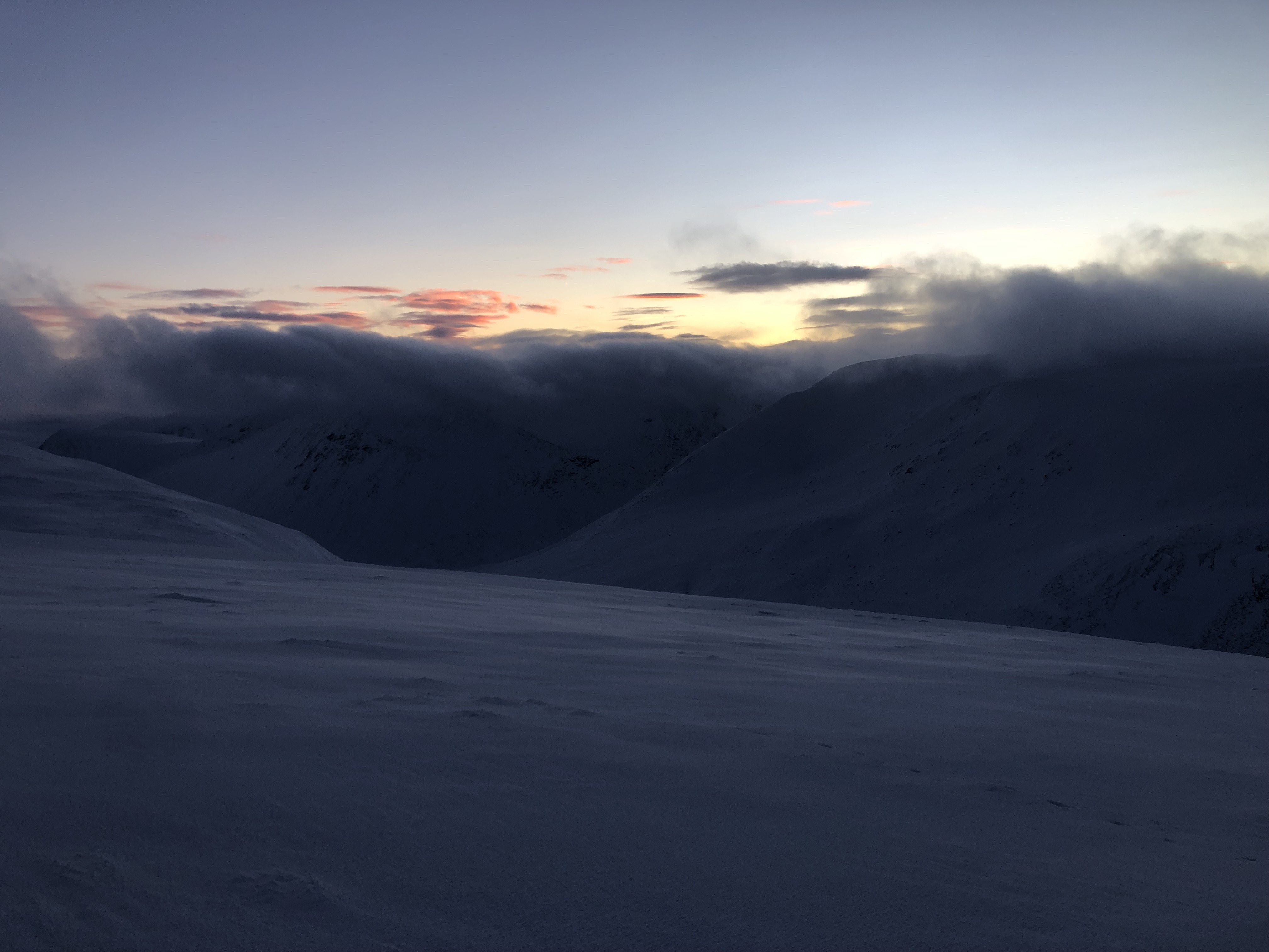 January Sunset Walk off Ben Macdui