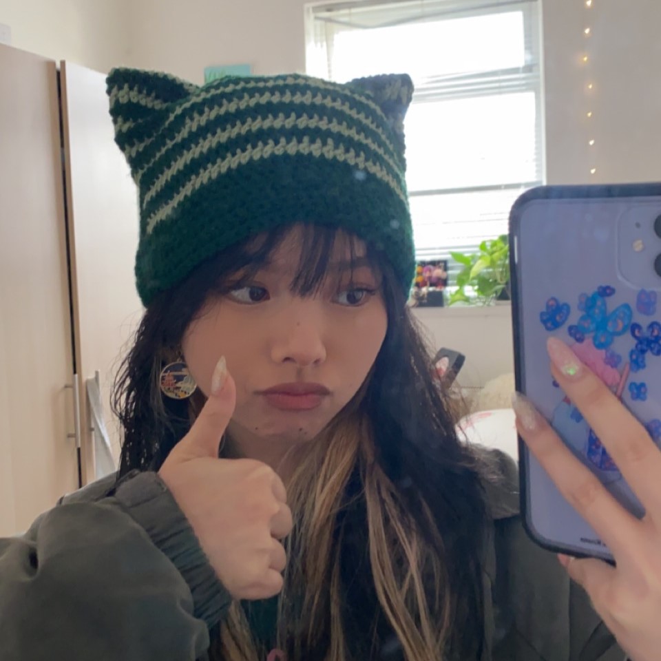 TT in a cat beanie