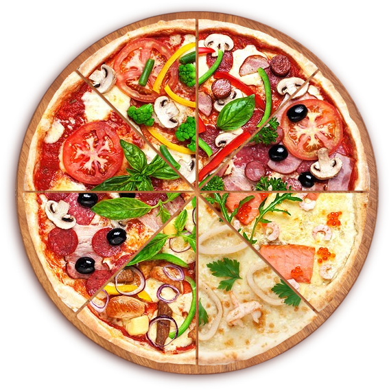 pizza with different toppings