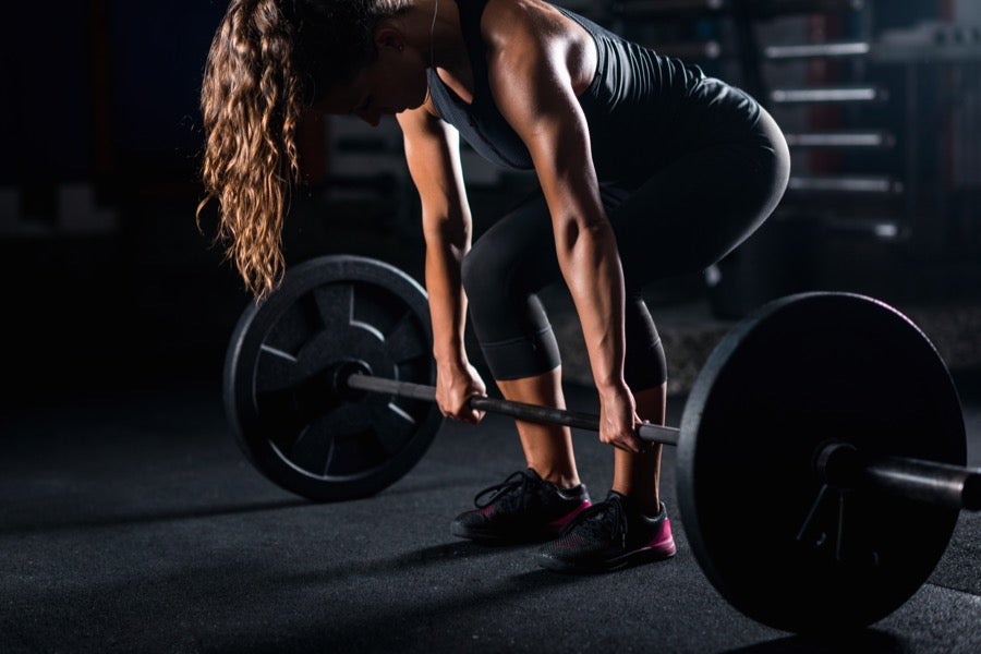 Woman lifting weights