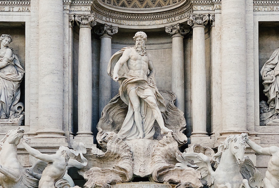 Trevi Fountain close up