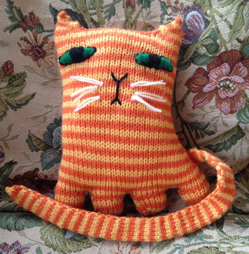 Knitted Ginger Cat