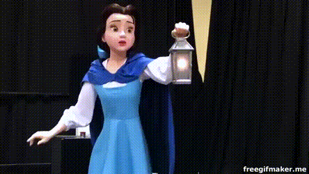 beauty and the beast animatronic in tokyo theme park 