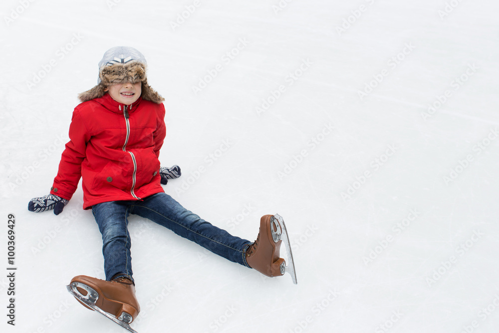 child learning to skate
