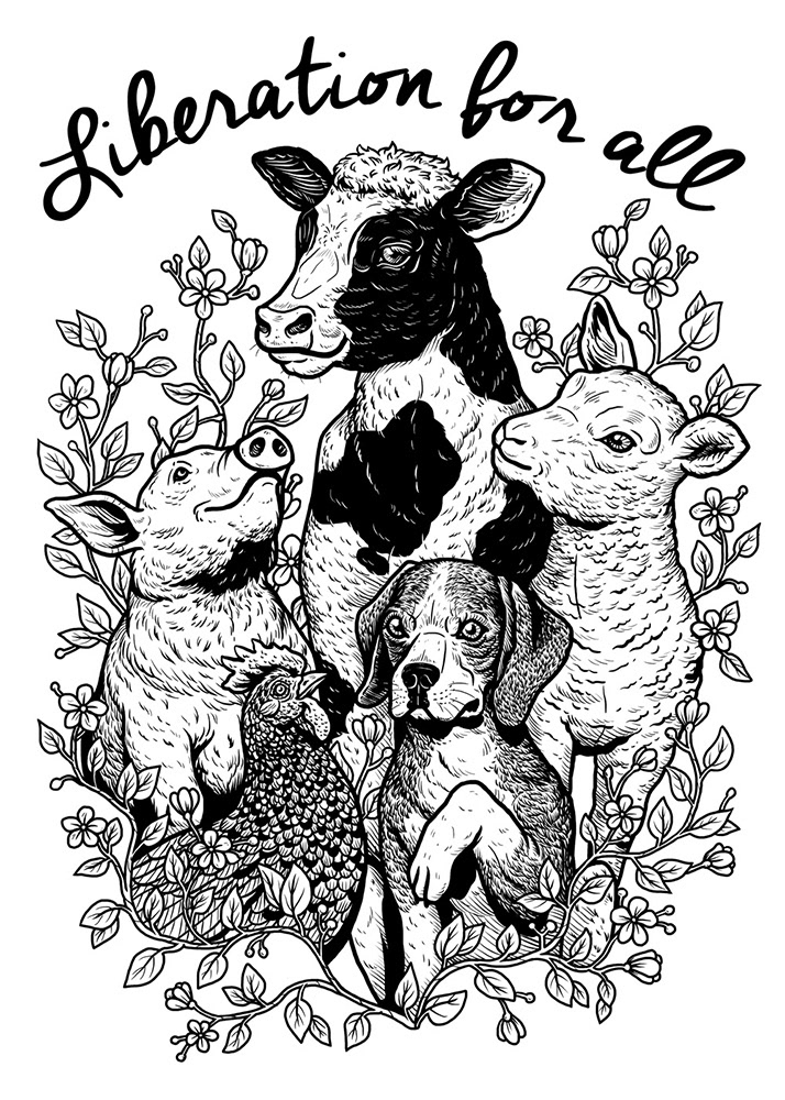 Animal liberation artwork