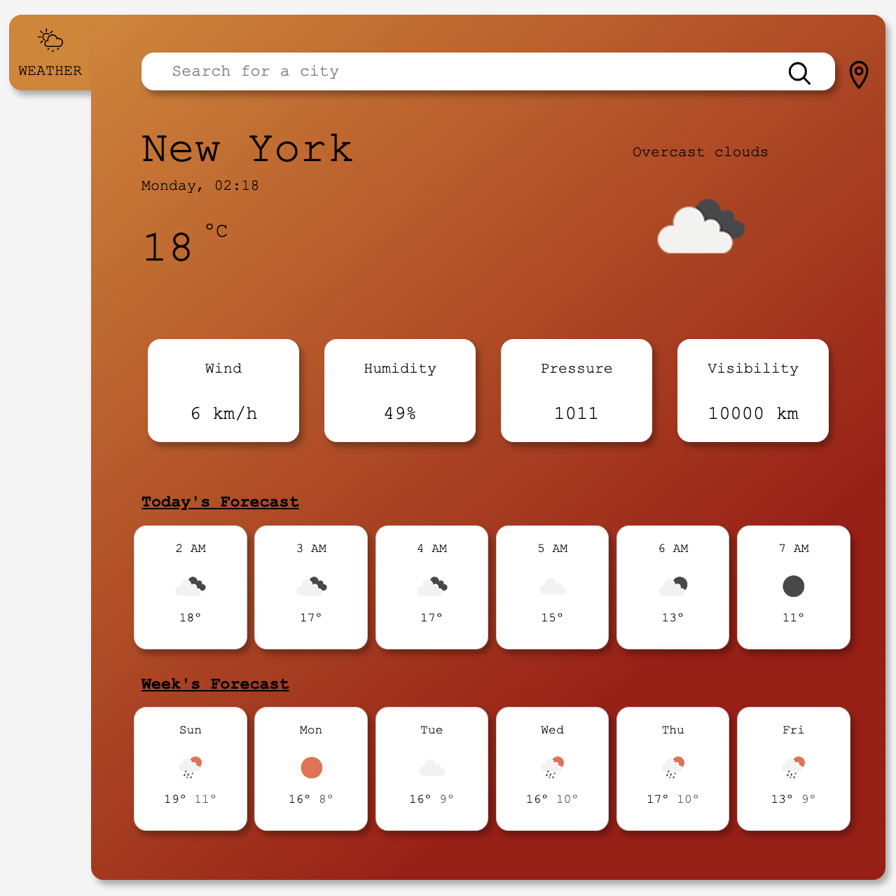 Weather project preview
