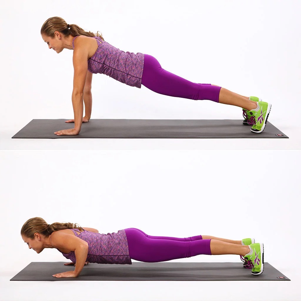 Women doing a pushup