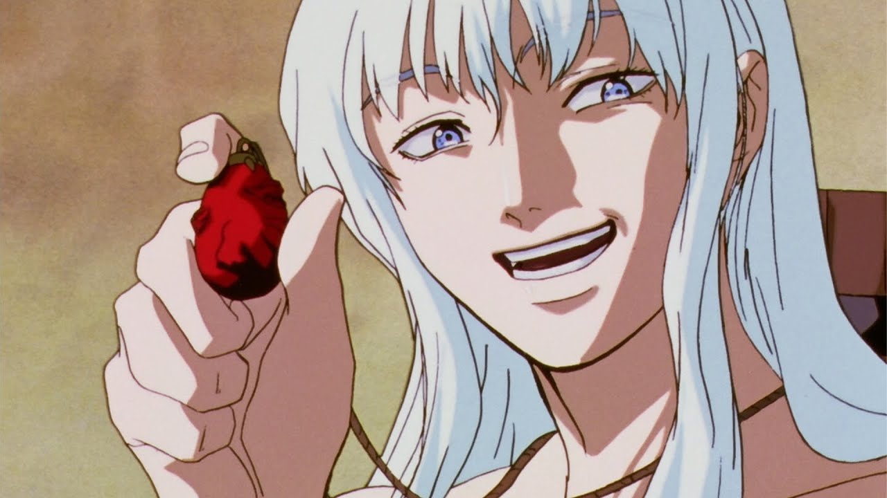 Griffith smiling holding the God Hand