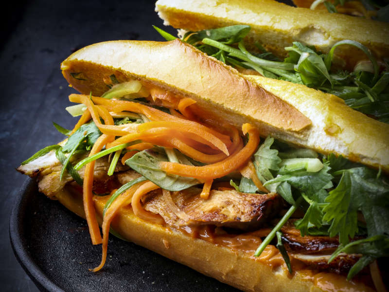 Bahn mi on a plate