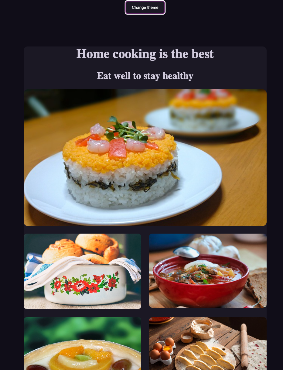 Changing Theme Background button