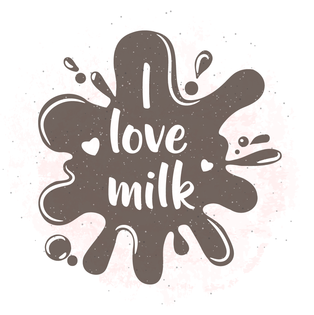 I love Milk written in milk splatter
