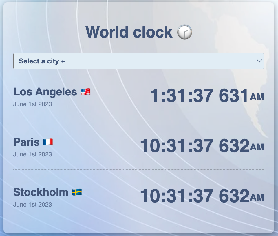 Forecast app - Nadia Sylvester