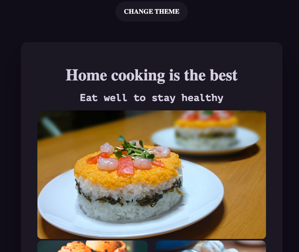 Changing theme app - Nadia Sylvester