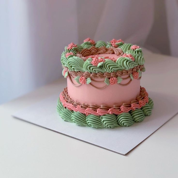 Green and Pink Cake