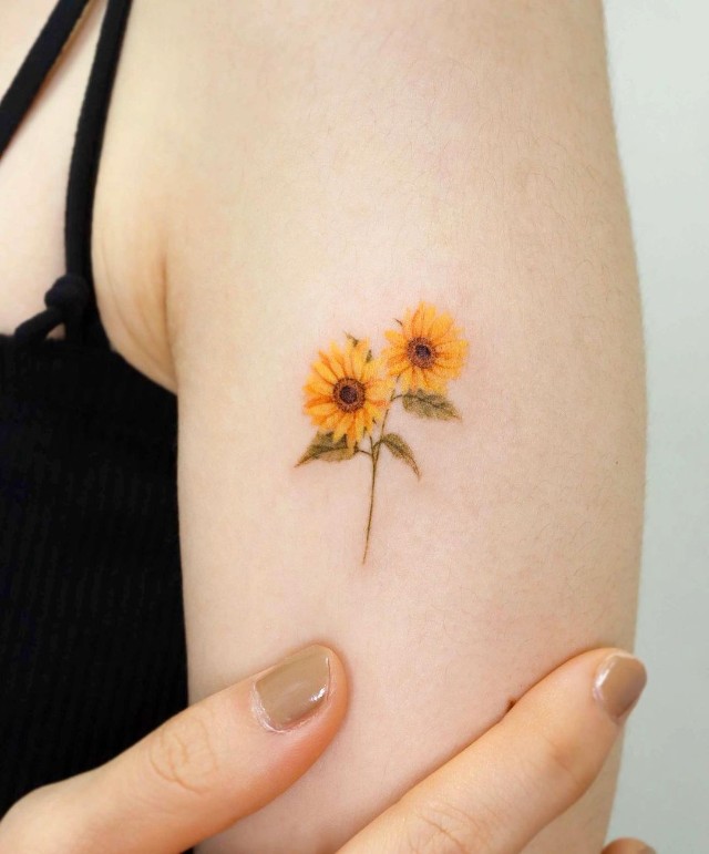sunflower-arm-tattoo