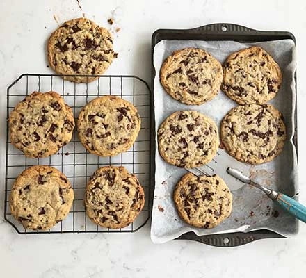 Tray of Baked Chocolate Cookies