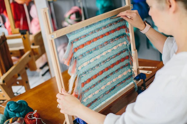 Weaving on a loom