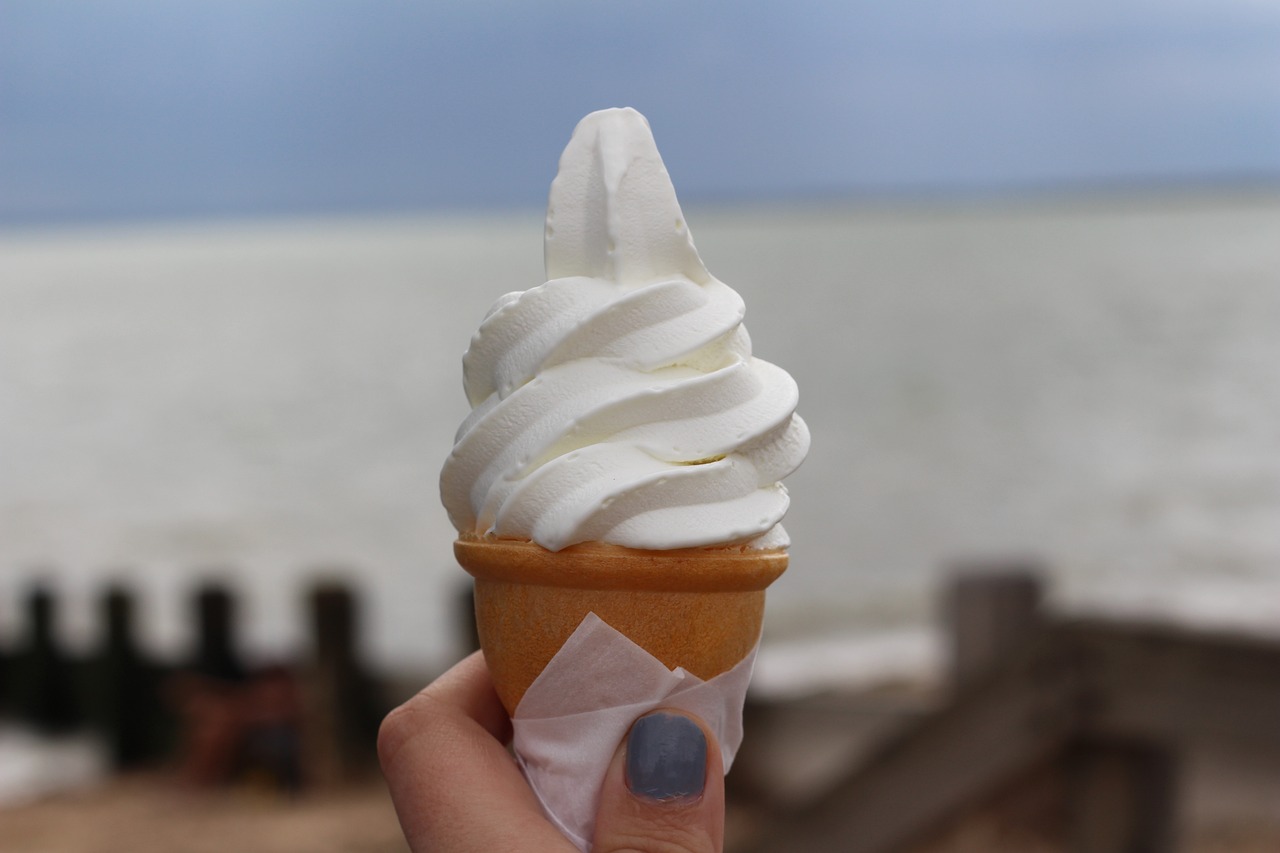 Holding vanilla cone