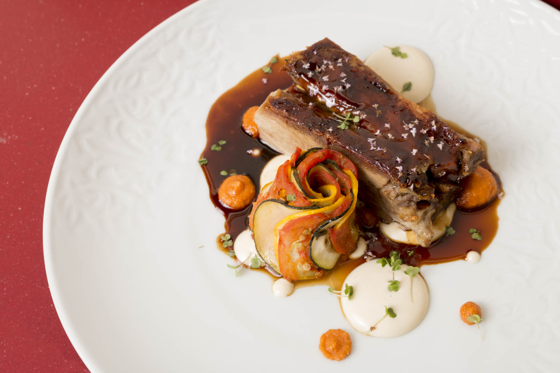 Lamb and ratatouille