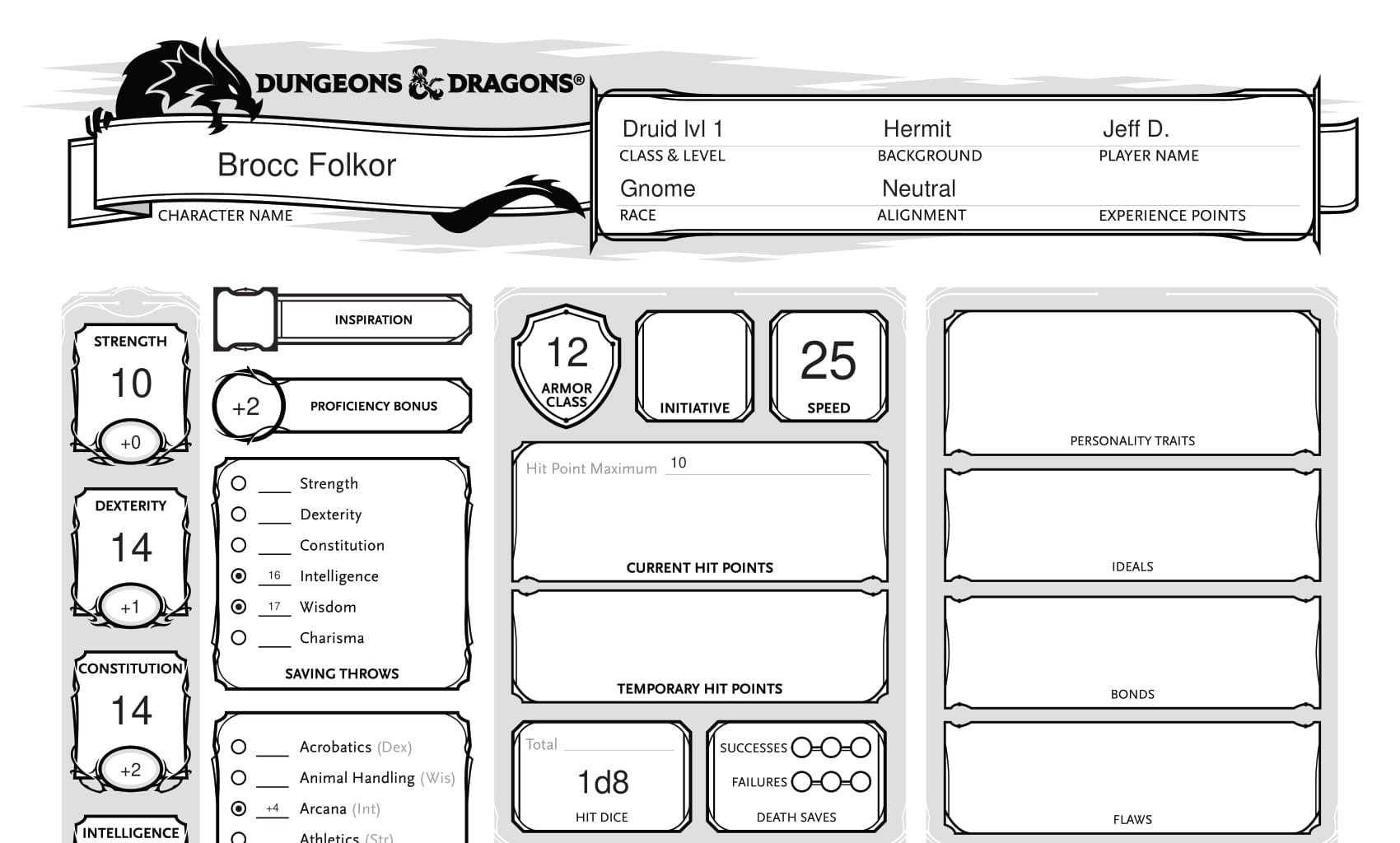 Example Character Sheet