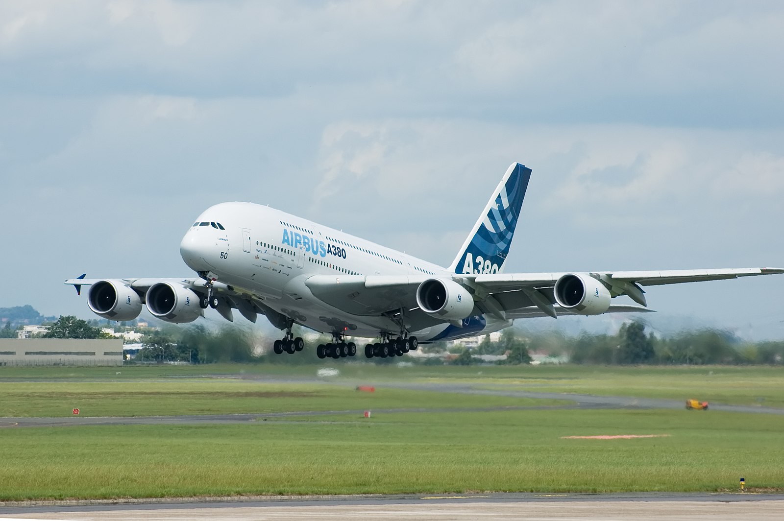 Airbus A380 taking off