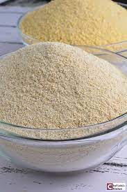 white and yellow garri